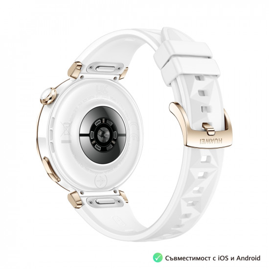 Часовник Huawei Watch GT5 Pro Jana-B29F, 1.32" Amoled 466x466, PPI 352, BT5.2, BLE/BR/EDR, 323mAh, 40-meter free diving, HUAWEI TruSense System, ECG analysis, Battery life up to 7 days, Compatible with iOS and Android devices, White Fluoroelastomer Часовник Huawei Watch GT5 Pro Jana-B29F, 1.32" Amoled 466x466, PPI 352, BT5.2, BLE/BR/EDR, 323mAh, 40-meter free diving, HUAWEI TruSense System, ECG analysis, Battery life up to 7 days, Compatible with iOS and Android devices, White Fluoroelastomer