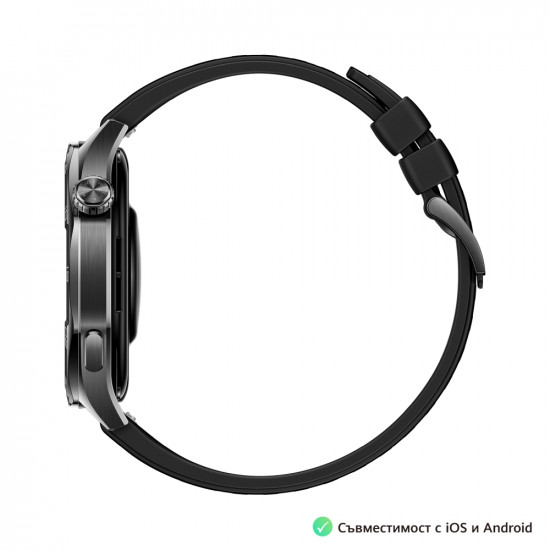 Часовник Huawei Watch GT5 Vili-B19F, 1.43", Amoled 466x466 PPI 326, BT5.2 BLE/BR/EDR, 5ATM, 524mAh, Screenshot sharing, support message input, message notifications, Battery life up to 14 days, Compatible with iOS and Android devices, Black Fluoroela Часовник Huawei Watch GT5 Vili-B19F, 1.43", Amoled 466x466 PPI 326, BT5.2 BLE/BR/EDR, 5ATM, 524mAh, Screenshot sharing, support message input, message notifications, Battery life up to 14 days, Compatible with iOS and Android devices, Black Fluoroela
