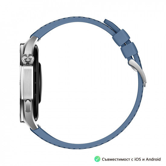 Часовник Huawei Watch GT5 Vili-B19W, 1.43", Amoled 466x466 PPI 326, BT5.2 BLE/BR/EDR, 5ATM, 524mAh, Screenshot sharing, support message input, message notifications, Battery life up to 14 days, Compatible with iOS and Android devices, Blue Woven Часовник Huawei Watch GT5 Vili-B19W, 1.43", Amoled 466x466 PPI 326, BT5.2 BLE/BR/EDR, 5ATM, 524mAh, Screenshot sharing, support message input, message notifications, Battery life up to 14 days, Compatible with iOS and Android devices, Blue Woven