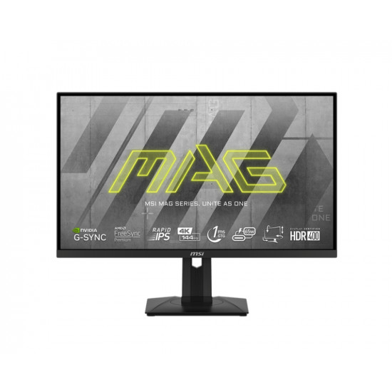 MSI MAG 274UPF, 27", Rapid IPS, 144Hz, 1ms, UHD 3840x2160, Flat, HDR 400, AI Vision, G-sync compatible, PIP, PBP, 400 nits, 1000:1, 100M:1, 1x DP(1.4a), 2x HDMI (2.1), 1x Type-C (DP alt. PD 65W), USB HUB, Adj.Stand 130mm, Tilt, Swivel, Pivot, VESA MSI MAG 274UPF, 27", Rapid IPS, 144Hz, 1ms, UHD 3840x2160, Flat, HDR 400, AI Vision, G-sync compatible, PIP, PBP, 400 nits, 1000:1, 100M:1, 1x DP(1.4a), 2x HDMI (2.1), 1x Type-C (DP alt. PD 65W), USB HUB, Adj.Stand 130mm, Tilt, Swivel, Pivot, VESA