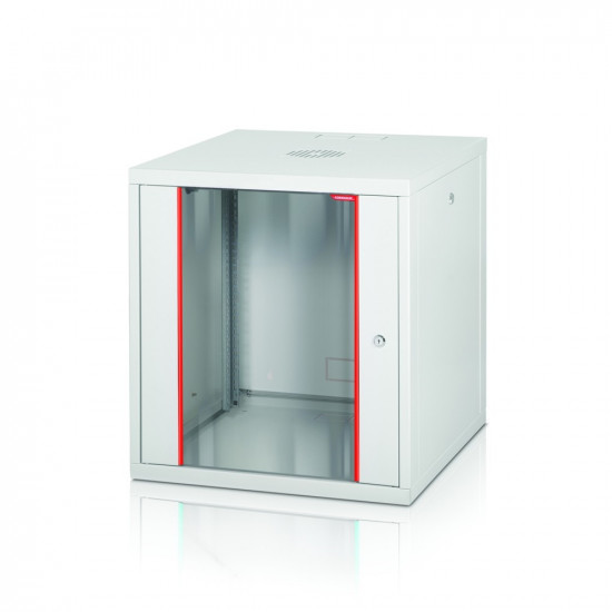 Formrack 19" Wall Mounted rack 9U 555/560mm, removable locking sides, height: 460mm, loading capacity: 100kg., tempered glass door, 19" front and back rails Formrack 19" Wall Mounted rack 9U 555/560mm, removable locking sides, height: 460mm, loading capacity: 100kg., tempered glass door, 19" front and back rails