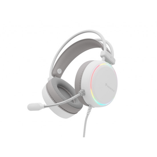 Genesis Headset Neon 613 G2 With Microphone RGB Illumination White