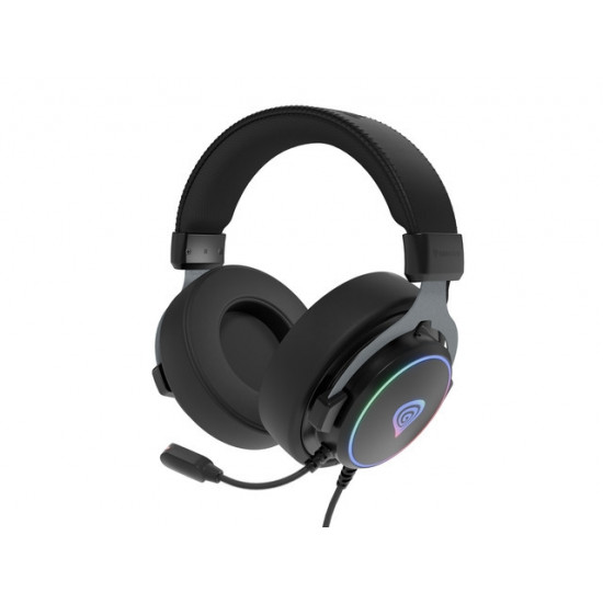 Genesis Headset Neon 764 with microphone, RGB illumination, USB, Black Genesis Headset Neon 764 with microphone, RGB illumination, USB, Black