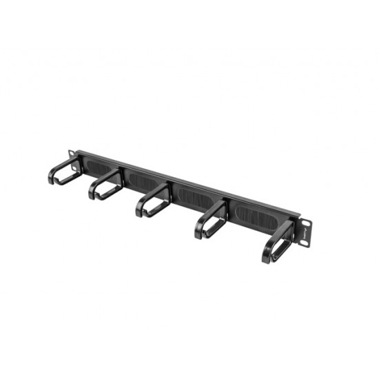 Lanberg 19" cable management AK-1203-B brush panel 5 rings- type b 1U, black Lanberg 19" cable management AK-1203-B brush panel 5 rings- type b 1U, black