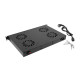 Lanberg 19" fan unit / ventilation panel with lcd 4 fans + thermostat, 230V, black