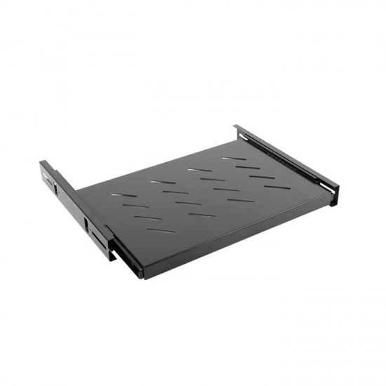Lanberg 19" sliding shelf 1U / 463x350mm, max load capacity up to 18kg, black Lanberg 19" sliding shelf 1U / 463x350mm, max load capacity up to 18kg, black