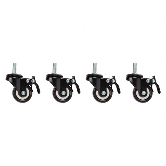 Lanberg castors x4 with thread and brake for wall mounting 19" cabinets Lanberg castors x4 with thread and brake for wall mounting 19" cabinets