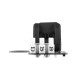 Lanberg closed-loop thermostat 19" 10A with ear terminal block, black Lanberg closed-loop thermostat 19" 10A with ear terminal block, black