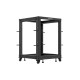 Lanberg open rack 19" 15U 600x600-1100 adjustable black