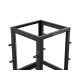 Lanberg open rack 19" 15U 600x600-1100 adjustable black
