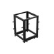 Lanberg open rack 19" 15U 600x600-1100 adjustable black