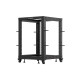 Lanberg open rack 19" 15U 600x600-1100 adjustable black