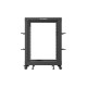 Lanberg open rack 19" 15U 600x600-1100 adjustable black