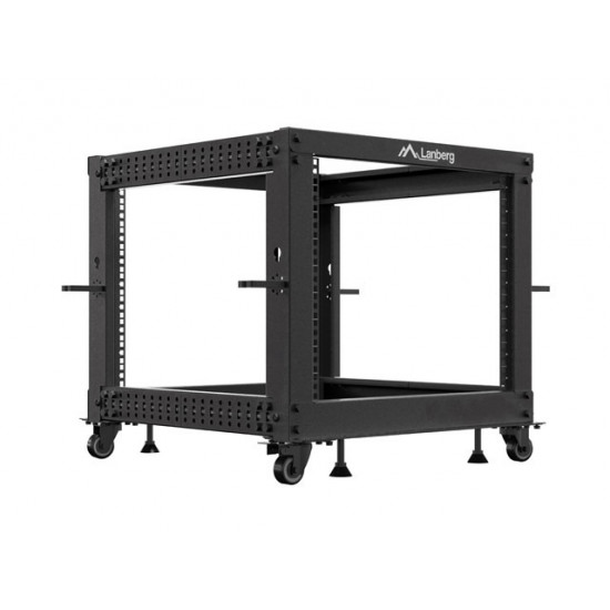 Lanberg open rack 19" 9U 600x600-1100 adjustable black Lanberg open rack 19" 9U 600x600-1100 adjustable black