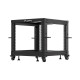 Lanberg open rack 19" 9U 600x600-1100 adjustable black Lanberg open rack 19" 9U 600x600-1100 adjustable black