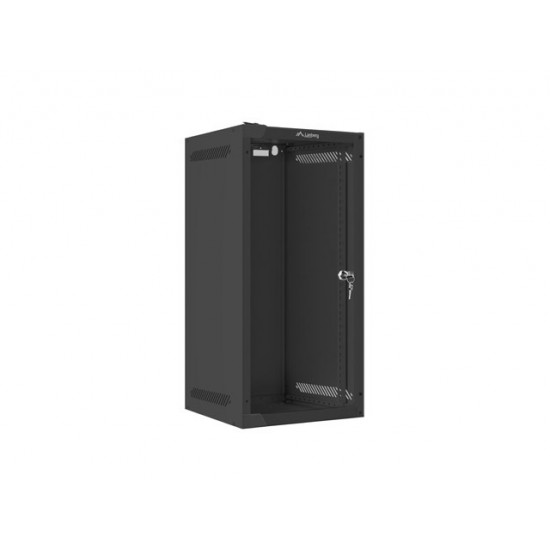 Lanberg rack cabinet 10" wall-mount 12U/280x310 (flat pack) with glass door black Lanberg rack cabinet 10" wall-mount 12U/280x310 (flat pack) with glass door black