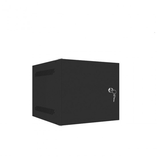 Lanberg rack cabinet 10” wall-mount 4U / 280x310 for self-assembly (flat pack) with metal door, black Lanberg rack cabinet 10” wall-mount 4U / 280x310 for self-assembly (flat pack) with metal door, black
