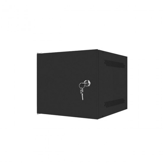 Lanberg rack cabinet 10” wall-mount 4U / 280x310 for self-assembly (flat pack) with metal door, black Lanberg rack cabinet 10” wall-mount 4U / 280x310 for self-assembly (flat pack) with metal door, black