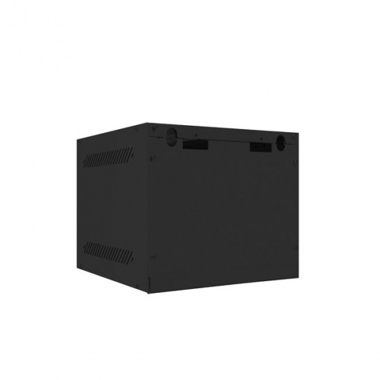 Lanberg rack cabinet 10” wall-mount 4U / 280x310 for self-assembly (flat pack) with metal door, black Lanberg rack cabinet 10” wall-mount 4U / 280x310 for self-assembly (flat pack) with metal door, black