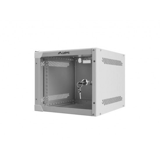 Lanberg rack cabinet 10” wall-mount 4U / 280x310 for self-assembly (flat pack), grey Lanberg rack cabinet 10” wall-mount 4U / 280x310 for self-assembly (flat pack), grey