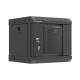Lanberg rack cabinet 10" wall-mount 4U/300x300 (flat pack) with glass door black Lanberg rack cabinet 10" wall-mount 4U/300x300 (flat pack) with glass door black
