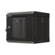 Lanberg rack cabinet 10" wall-mount 4U/300x300 (flat pack) with glass door black Lanberg rack cabinet 10" wall-mount 4U/300x300 (flat pack) with glass door black