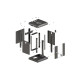 Lanberg rack cabinet 10" wall-mount 4U/300x300 (flat pack) with glass door black Lanberg rack cabinet 10" wall-mount 4U/300x300 (flat pack) with glass door black