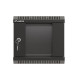 Lanberg rack cabinet 10" wall-mount 4U/300x300 (flat pack) with glass door black Lanberg rack cabinet 10" wall-mount 4U/300x300 (flat pack) with glass door black