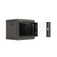 Lanberg rack cabinet 10" wall-mount 4U/300x300 (flat pack) with glass door black Lanberg rack cabinet 10" wall-mount 4U/300x300 (flat pack) with glass door black