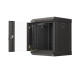 Lanberg rack cabinet 10" wall-mount 6U/300x300 (flat pack) with glass door black Lanberg rack cabinet 10" wall-mount 6U/300x300 (flat pack) with glass door black