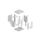 Lanberg rack cabinet 10" wall-mount 6U/300x300 (flat pack) with glass door grey