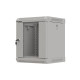 Lanberg rack cabinet 10" wall-mount 6U/300x300 (flat pack) with glass door grey