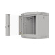 Lanberg rack cabinet 10" wall-mount 6U/300x300 (flat pack) with glass door grey