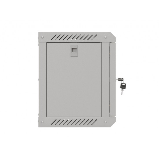 Lanberg rack cabinet 10" wall-mount 6U/300x300 (flat pack) with glass door grey
