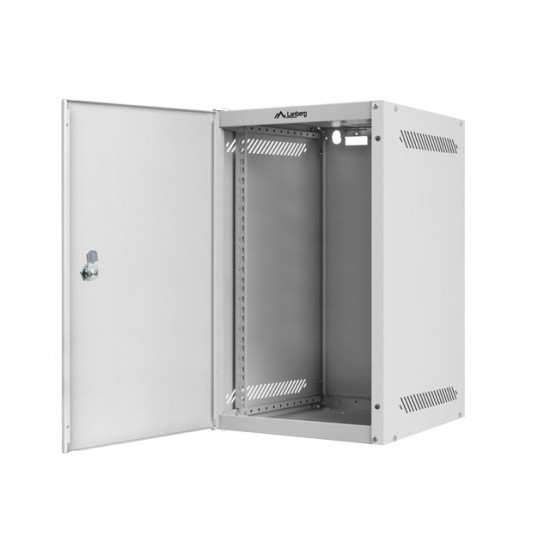 Lanberg rack cabinet 10" wall-mount 9U / 280x310 self-assembly flat pack with metal door, grey Lanberg rack cabinet 10" wall-mount 9U / 280x310 self-assembly flat pack with metal door, grey