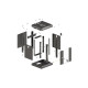 Lanberg rack cabinet 10" wall-mount 9U/300x300 (flat pack) with glass door black Lanberg rack cabinet 10" wall-mount 9U/300x300 (flat pack) with glass door black