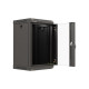 Lanberg rack cabinet 10" wall-mount 9U/300x300 (flat pack) with glass door black Lanberg rack cabinet 10" wall-mount 9U/300x300 (flat pack) with glass door black