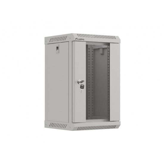 Lanberg rack cabinet 10" wall-mount 9U/300x300 (flat pack) with glass door grey Lanberg rack cabinet 10" wall-mount 9U/300x300 (flat pack) with glass door grey
