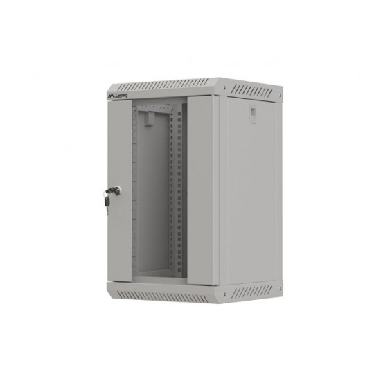 Lanberg rack cabinet 10" wall-mount 9U/300x300 (flat pack) with glass door grey Lanberg rack cabinet 10" wall-mount 9U/300x300 (flat pack) with glass door grey