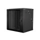 Lanberg rack cabinet 19” double-section wall-mount 12U / 600x600 for self-assembly (flat pack), black