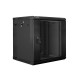 Lanberg rack cabinet 19” double-section wall-mount 12U / 600x600 for self-assembly (flat pack), black