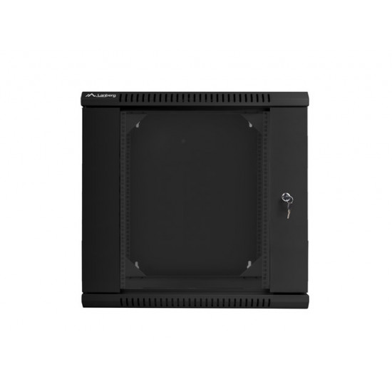 Lanberg rack cabinet 19” double-section wall-mount 12U / 600x600 for self-assembly (flat pack), black