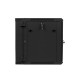 Lanberg rack cabinet 19” double-section wall-mount 12U / 600x600 for self-assembly (flat pack), black