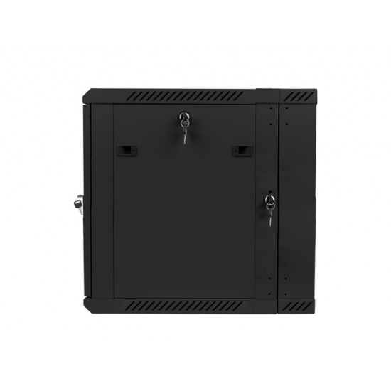 Lanberg rack cabinet 19” double-section wall-mount 12U / 600x600 for self-assembly (flat pack), black