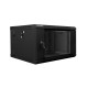 Lanberg rack cabinet 19” double-section wall-mount 6U / 600x600 for self-assembly (flat pack), black
