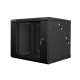 Lanberg rack cabinet 19” double-section wall-mount 9U / 600x600 for self-assembly (flat pack), black Lanberg rack cabinet 19” double-section wall-mount 9U / 600x600 for self-assembly (flat pack), black