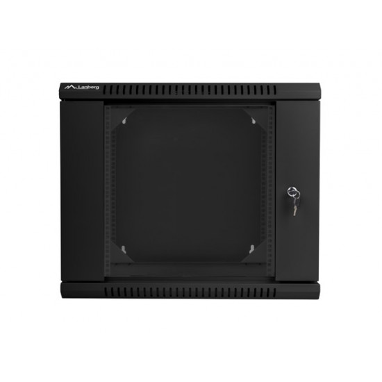 Lanberg rack cabinet 19” double-section wall-mount 9U / 600x600 for self-assembly (flat pack), black Lanberg rack cabinet 19” double-section wall-mount 9U / 600x600 for self-assembly (flat pack), black