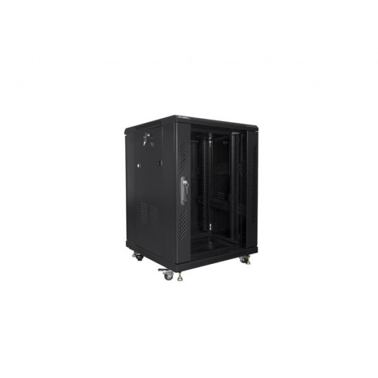 Lanberg rack cabinet 19" free-standing 15U/600x600 (flat pack) black Lanberg rack cabinet 19" free-standing 15U/600x600 (flat pack) black