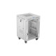 Lanberg rack cabinet 19" free-standing 15U/600x600 (flat pack) with glass door lcd grey v2