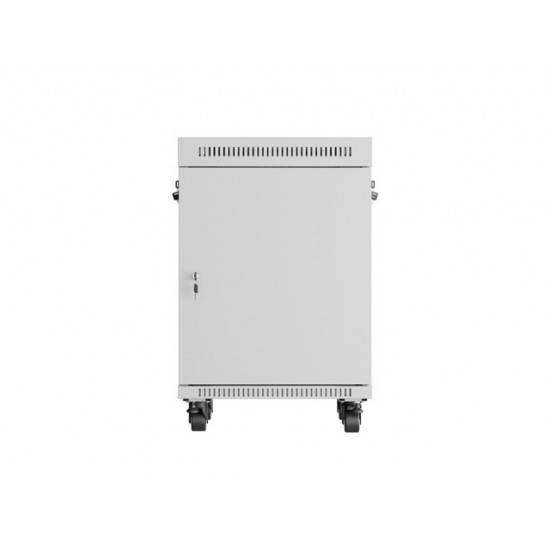Lanberg rack cabinet 19" free-standing 15U/600x600 (flat pack) with glass door lcd grey v2